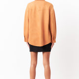 Oversized Faux Suede Shirt