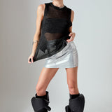Faux Leather Mini Skirt