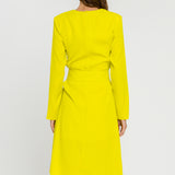 Draped Dress With Belt