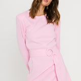Draped Dress With Belt