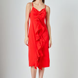 Cascading Ruffle Dress