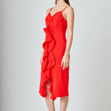 Cascading Ruffle Dress