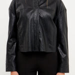 GREY LAB-Oversized Faux Leather Jacket-JACKETS available at Objectrare