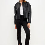 GREY LAB-Oversized Faux Leather Jacket-JACKETS available at Objectrare