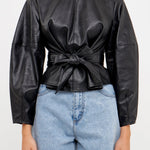 GREY LAB - Pu Leather Top with Tie - TOPS available at Objectrare