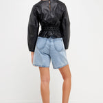 GREY LAB - Pu Leather Top with Tie - TOPS available at Objectrare