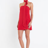 Choker Tie Mini Dress