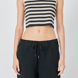 Striped Knit Sleeveless Top