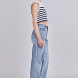 Striped Knit Sleeveless Top