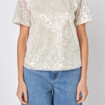 GREY LAB-Sequin Open Back Top-TOPS available at Objectrare