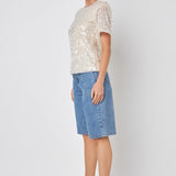GREY LAB-Sequin Open Back Top-TOPS available at Objectrare