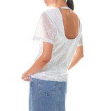 Sequin Open Back Top