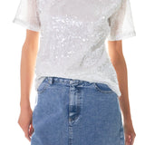 Sequin Open Back Top