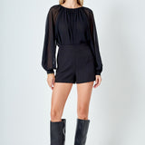 Sheer Balloon Bodysuit