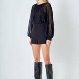 Sheer Balloon Bodysuit