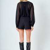 Sheer Balloon Bodysuit