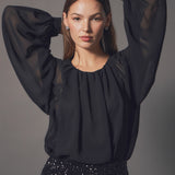 Sheer Balloon Bodysuit