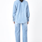 GREY LAB-Denim Shirt with Tie-SHIRTS & BLOUSES available at Objectrare