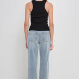 Ribbed Racer Back Slick Tank