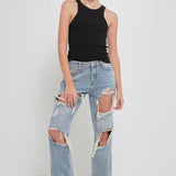 Ribbed Racer Back Slick Tank