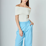 High-Waisted Suit Trousers