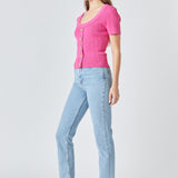 Shank Button Knit Top