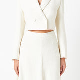 Textured Cropped Jacket