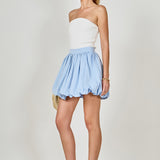 High Waisted Bubble Mini Skirt