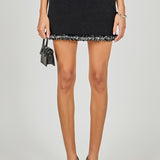 Jewel Trim Knit mini Skirt