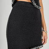 Jewel Trim Knit mini Skirt