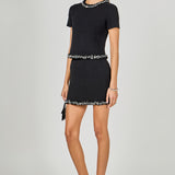 Jewel Trim Knit mini Skirt