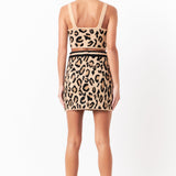 Leopard Knit Mini Skirt