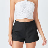 Halter Loop Ruched Top
