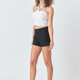 Halter Loop Ruched Top