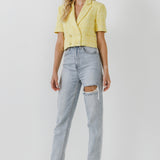 Cropped Tweed Jacket
