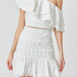 Ruffled One Shoulder Top