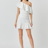 Ruffled One Shoulder Top