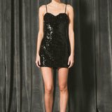 Sequin Flower Mini Dress