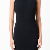 Mock Neck Sleeveless Knit Mini Dress