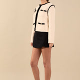 Kelly Long Sleeve Braided Knit Jacket