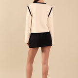 Kelly Long Sleeve Braided Knit Jacket