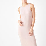 Rhinestone Mesh Midi Dress