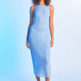 Rhinestone Mesh Midi Dress