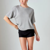 Lurex Short Sleeves Knit Top