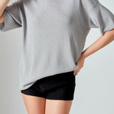 Lurex Short Sleeves Knit Top