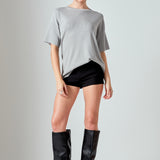 Lurex Short Sleeves Knit Top