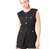 Gold Pointed Long Vest