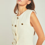 Gold Pointed Long Vest