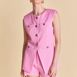 Gold Pointed Long Vest