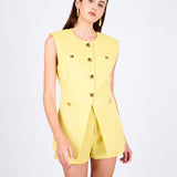 Gold Pointed Long Vest